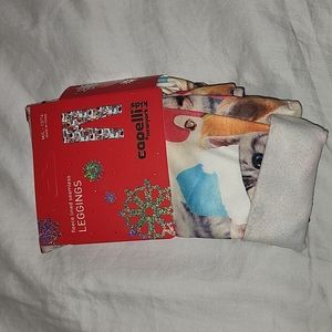 Kids Christmas Cat and Dog Leggings